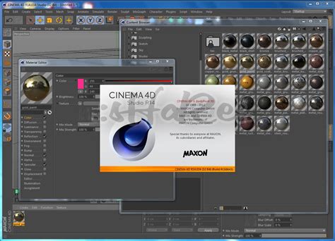 Independent access of the transportable Maxon Cinema 4d Studio R14